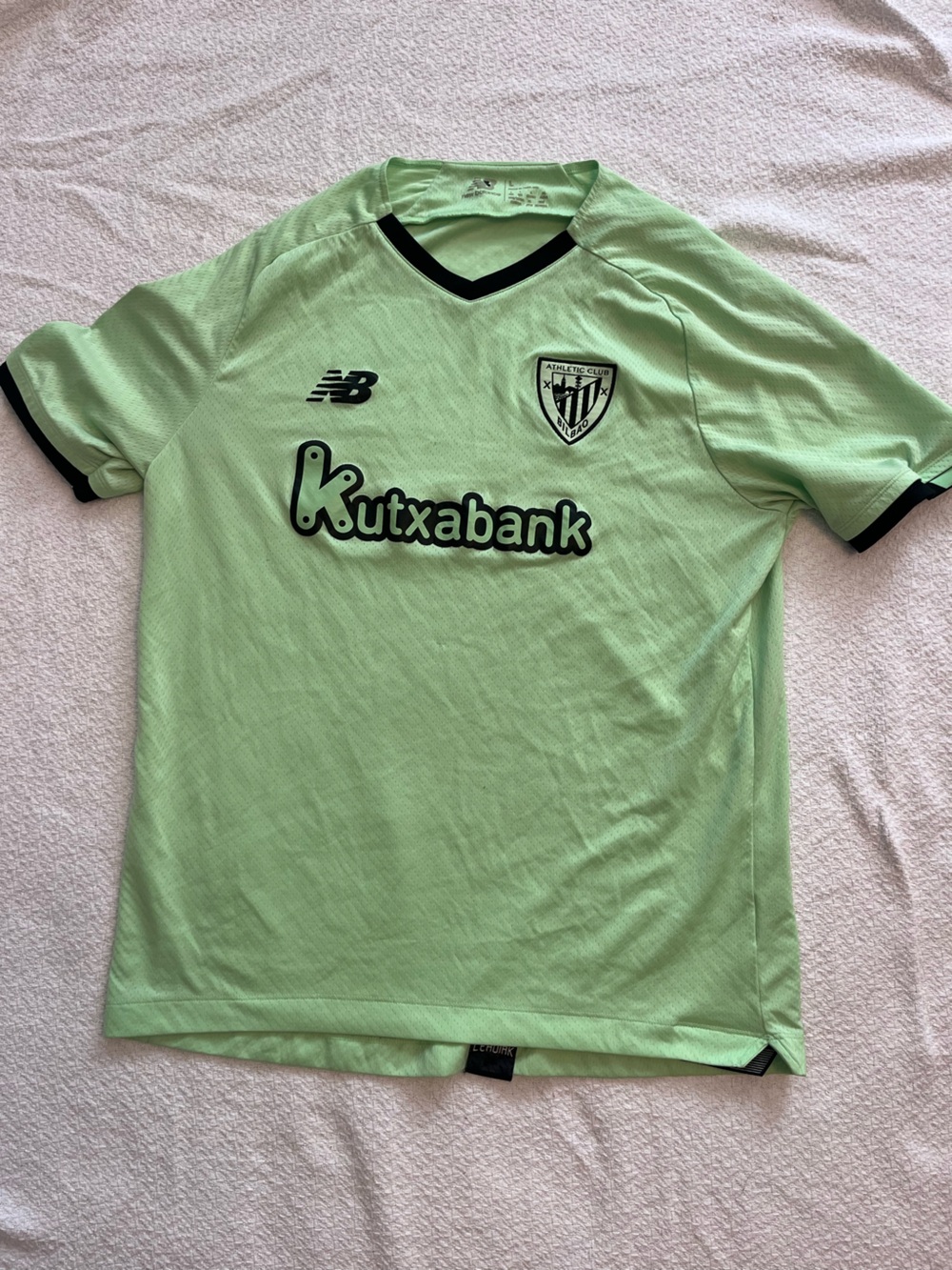 New Balance Mint Green Athletic Club Bilbao Jersey with Black Accents